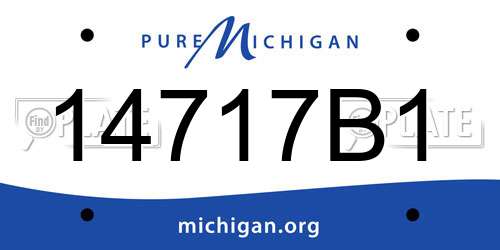 14717B1 Michigan License Plate