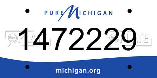 1472229 Michigan License Plate