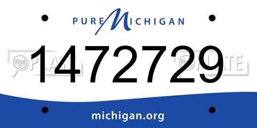 1472729 Michigan License Plate