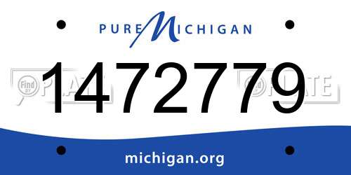 1472779 Michigan License Plate