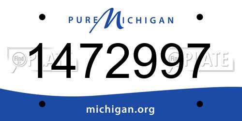1472997 Michigan License Plate