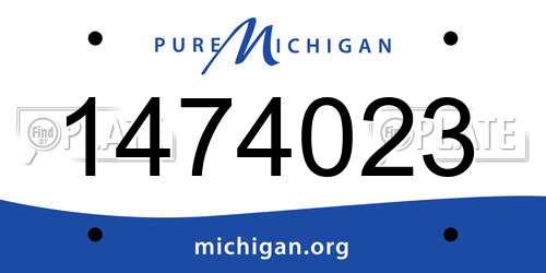 1474023 Michigan License Plate