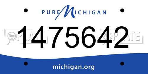 1475642 Michigan License Plate