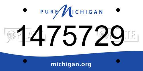 1475729 Michigan License Plate