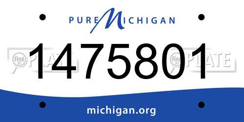 1475801 Michigan License Plate