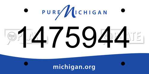 1475944 Michigan License Plate