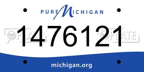 1476121 Michigan License Plate