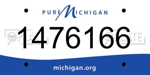 1476166 Michigan License Plate