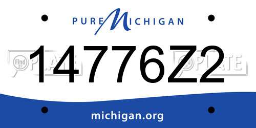 14776Z2 Michigan License Plate