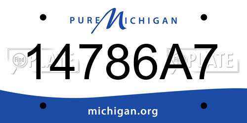 14786A7 Michigan License Plate