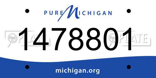 1478801 Michigan License Plate