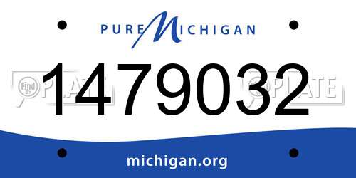1479032 Michigan License Plate