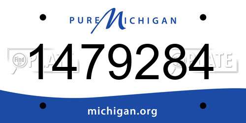 1479284 Michigan License Plate