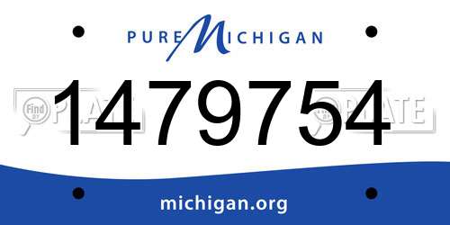 1479754 Michigan License Plate