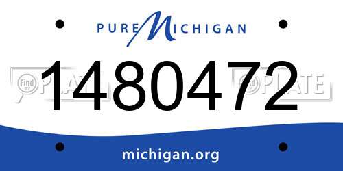 1480472 Michigan License Plate
