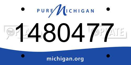 1480477 Michigan License Plate