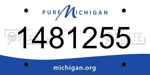1481255 Michigan License Plate