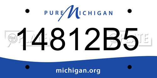 14812B5 Michigan License Plate