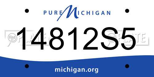 14812S5 Michigan License Plate