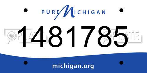1481785 Michigan License Plate