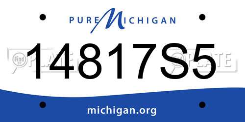 14817S5 Michigan License Plate