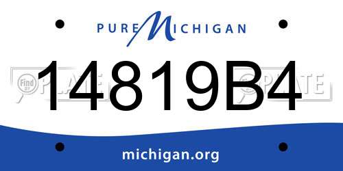 14819B4 Michigan License Plate