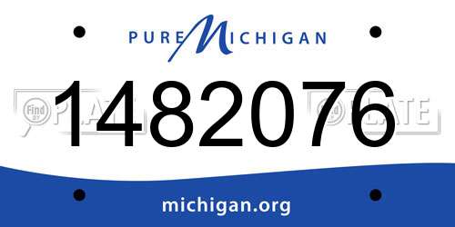 1482076 Michigan License Plate
