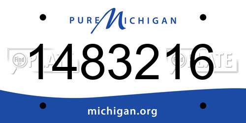 1483216 Michigan License Plate
