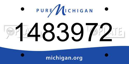 1483972 Michigan License Plate