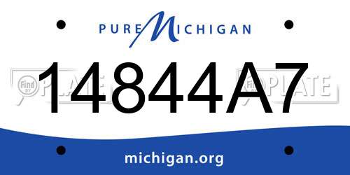 14844A7 Michigan License Plate