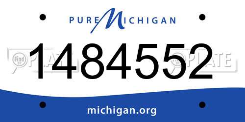 1484552 Michigan License Plate