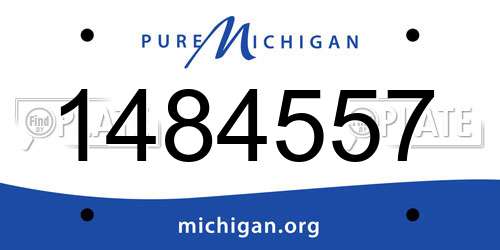 1484557 Michigan License Plate