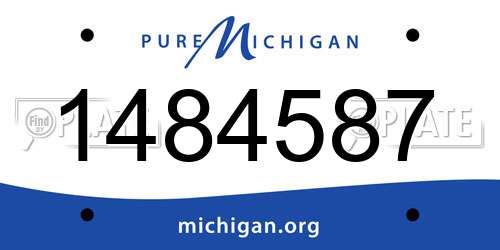 1484587 Michigan License Plate