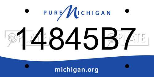 14845B7 Michigan License Plate