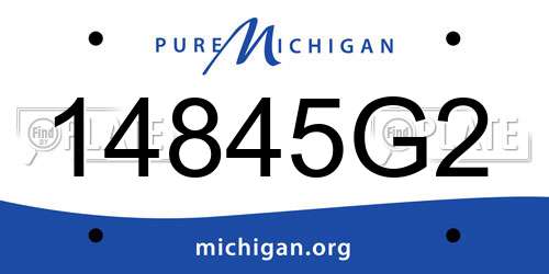 14845G2 Michigan License Plate
