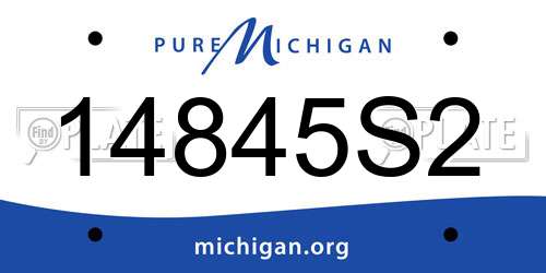14845S2 Michigan License Plate