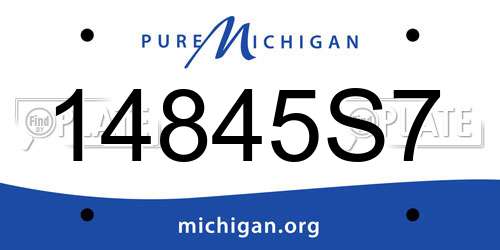 14845S7 Michigan License Plate
