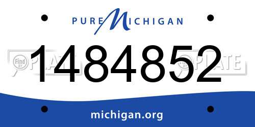 1484852 Michigan License Plate