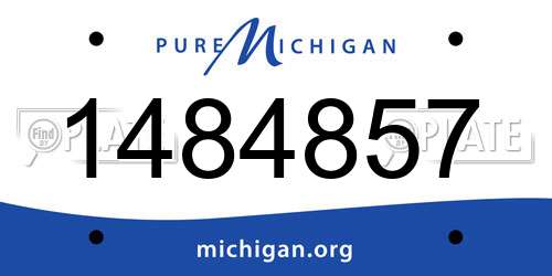 1484857 Michigan License Plate