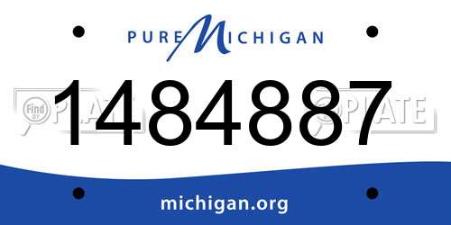 1484887 Michigan License Plate