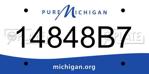 14848B7 Michigan License Plate