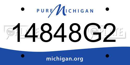 14848G2 Michigan License Plate