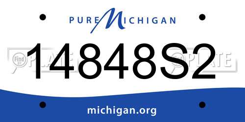 14848S2 Michigan License Plate