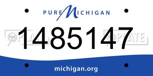 1485147 Michigan License Plate