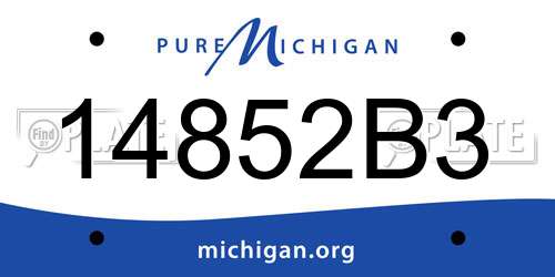 14852B3 Michigan License Plate