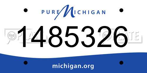 1485326 Michigan License Plate