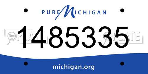 1485335 Michigan License Plate