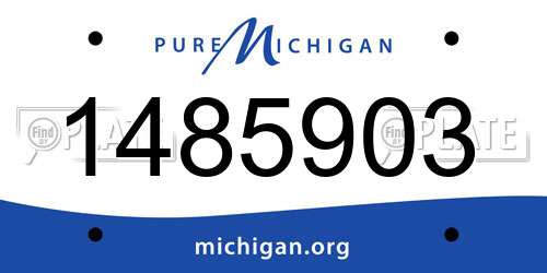1485903 Michigan License Plate