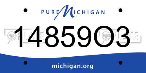 14859O3 Michigan License Plate