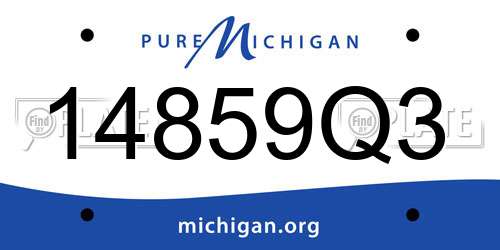 14859Q3 Michigan License Plate